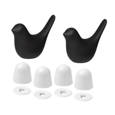 Imagem de Bothyi 2x Tampas de Parafuso de Vaso Sanitário, Decorativas para Banheiro, Únicas, Sem Necessidades de Ferramentas, Tampas de Substituição para Parafuso de, Preto