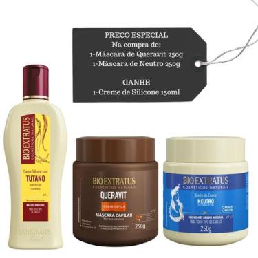 Imagem de Cronograma Bio Extratus Neutro e Queravit + Creme Silicone