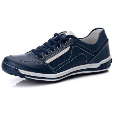 Imagem de Sapatênis Em Couro Legítimo Masculino Casual Jvmarc 3014 - Ranster , A