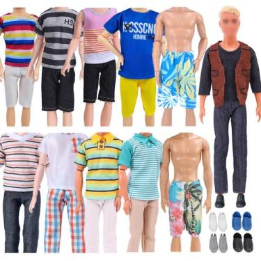 Imagem de Conjunto de roupas para bonecas Carreuty for Ken Doll 30 cm com 6 blus