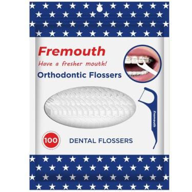 Imagem de Aparelhos Flossers Fremouth 3 em 1 Floss Orthodontic 100 unidades