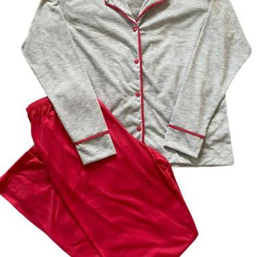 Imagem de Conjunto Pijama de Frio Aberto Americano Manga Longa com Punho - Nanna