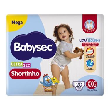Imagem de Fralda Babysec Ultrasec Shortinho Mega Tamanho XXG 20 Unidades Descart