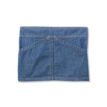 Imagem de Chef Works Avental unissex Berkeley Snap na cintura, sem alças, azul médio, tamanho único, Azul médio, Tamanho Único