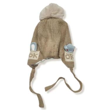Imagem de Touca Gorro Infantil Com Pelinho Tapa Orelha Inverno Lisa - HR, Infant
