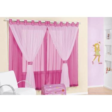 Imagem de Cortina Juvenil Quarto 3,00m X 2,80m Menino Menina Voal - Rose Jordão,