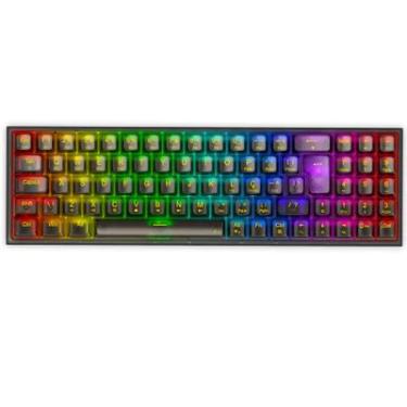 Imagem de Teclado Mecanico Gamer Pollux Pro RGB Clear Wireless Switch Crystal K628ctb-RGB-pro Pt Preto