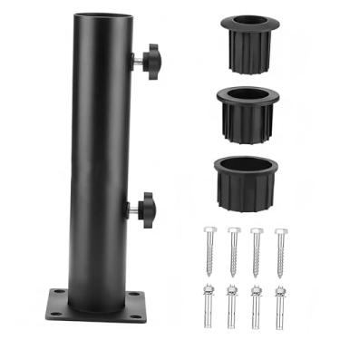 Imagem de Bothyi Suporte de base de guarda-chuva em tubo, suporte de guarda-sol, abrigo solar, de mastro de bandeira de mármore para deck, gramado, pátio, de, Através Através