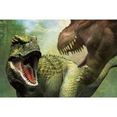 Imagem de Painel de Tecido Sublimado Dinossauro TRex Luta - Fabrika de Festa, 30