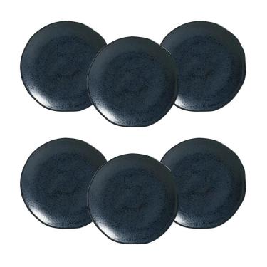 Imagem de Conjunto de Pratos de Sobremesa Porto Brasil Orgânico Night Blue 19,5cm - 6 Peças