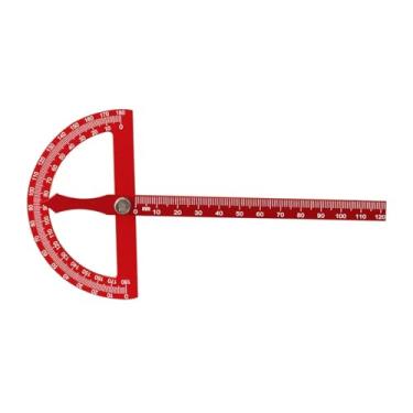 Imagem de KiBcsLic Medição de ângulo transferidor métrico localizador de ângulo ferramenta de medida régua para maquinistas engenheiros medidas de comprimento desenho