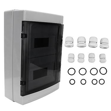Imagem de Caixa de distribuição IP65 24 vias de distribuição de energia, caixas de proteção, design à prova de intempéries, tampa transparente, material de policarbonato ABS para equipamentos de comunicação