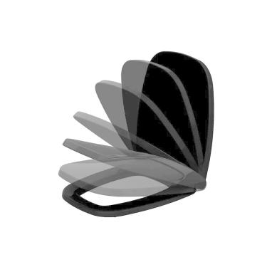 Imagem de Assento Sanitário City Pp Preto Tupan Soft Close Vaso Celite