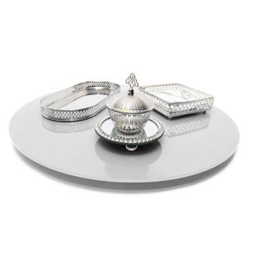 Imagem de Prato Giratório 55Cm De Vidro Temperado 8Mm Cor Branco