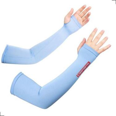 Imagem de Manguito Infantil Proteção Uv50 Futebol Esportes Tempestal, Azul sky