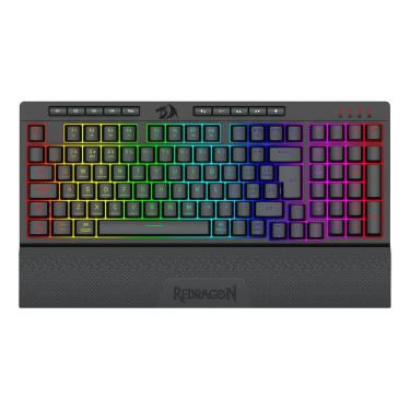 Imagem de Teclado Gamer Membrana Sem Fio Redragon Shiva Pro 98 RGB