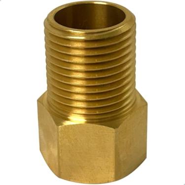 Imagem de Dona D Cor, Prolongador Médio 21mm Rosca 1/2 Pol Latão Extensor Conexão Torneira Sextavado