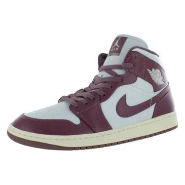 Imagem de Nike Tênis feminino Air Jordan 1 Mid Shoes, Platina pura/Sky J Mauve/Sail-Purple, 42