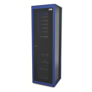 Imagem de Armário Para Ferramentas Com 1 Porta, 29 Caixas Plásticas Bin E Visor Tramontina Pro Azul Tramontina