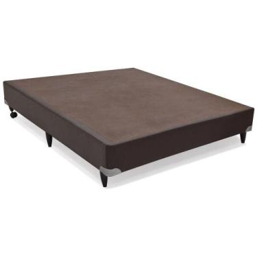 Imagem de Cama Box Ortobom Viúva Sintetico Marrom 128x188x23