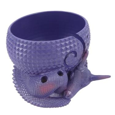 Imagem de HEEPDD Dragon Yarn Storage Bowl, Tigela de Armazenamento de Fios para Projetos de tricô de crochê Great Festival Crafters Yarn Storageknitting & Crochet Nan (Roxo)