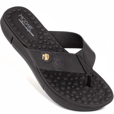 Imagem de Chinelo Ortopédico Modare Feminino Esporão Massageador Macio, Preto, 3