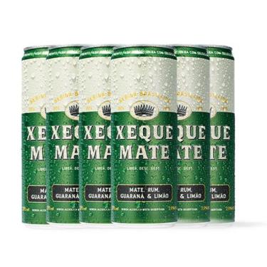 Imagem de Kit 6 Drink Xeque Mate 355ml Rum Mate Guaraná E Limão