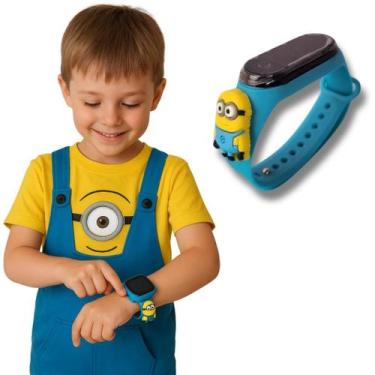 Imagem de Relógio Infantil Menino Minions Azul Digital A Prova Dagua