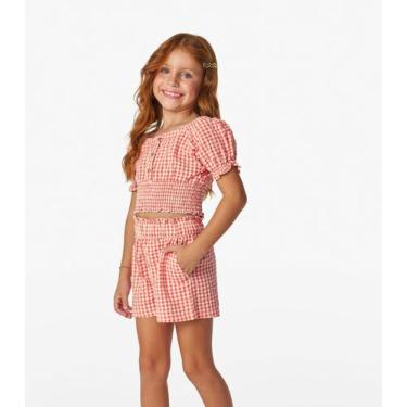 Imagem de Conjunto Menina Blusa com Shorts Trick Nick Laranja, 6, Laranja