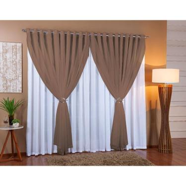 Imagem de Cortina Voil Forro Microfibra Sala E Quarto 9,00X2,00M