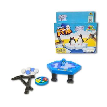 Imagem de Mini Jogo Quebra Gelo Pinguim Numa Fria – Brinquedo de Ação com 47 Peças para Crianças 6+
