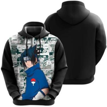 Imagem de Blusa De Moletom Sasuke Narutoo Shippuden Anime Desenho Casaco-Unissex