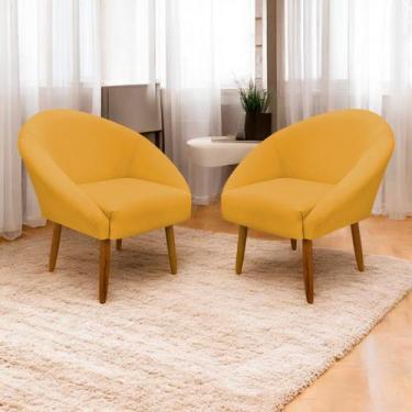 Imagem de Kit 2 Poltronas Decorativa Para Sala Recepção Manicure Consultório Ste