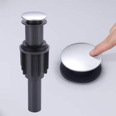 Imagem de Dreno de pia de banheiro ARCORA Pop Up Chrome com 1,7 cm de espessura