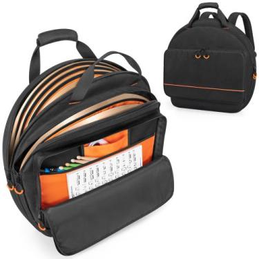 Imagem de Bolsa para pratos Damero Double Layer 22" com divisórias acolchoadas