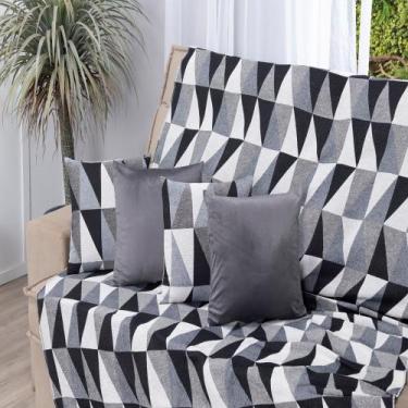 Imagem de Xale Manta Jacquard Decorativo Protetor Para Sofá E Cama 1,35m Tecido 