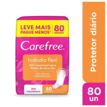 Imagem de Protetor Diário Carefree Todo Dia Flexi Sem Perfume 80 Unidades