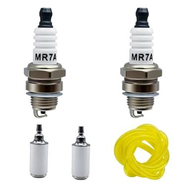 Imagem de Mikatesi 794-00082 Vela de ignição 2 peças com parte de tubo de óleo de filtro de óleo para RDZ4H MTD Troy Bilt 753-05255 794-00043 794-00042 753-05784 791-180852B