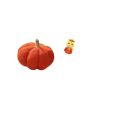 Imagem de Fenteer Almofadas de Abóbora de Halloween, Almofadas de Pelúcia para Sofá, Decoração de Quarto E Ornamento de Estátua de Cobra de Ano Novo Chinês, Artesanato