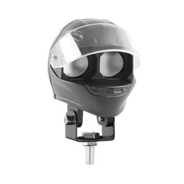 Imagem de Luzes De Condução Para Motocicleta - Luz Auxiliar LED Para Motocicleta No Estilo De Capacete - Spotlight Para Moto Impermeável | Para Scooter Condução Offroad Em Terrenos De Terra E Em Estrada