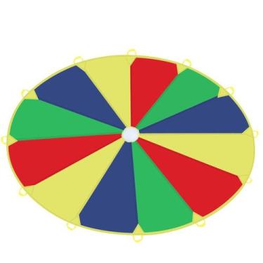 Imagem de Play Parachute Sonyabecca Kids de 16 pés com 12 alças por mais de 3 an