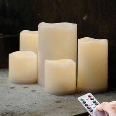 Imagem de Velas externas NONNO e ZGF à prova d'água de LED sem chama, pacote com