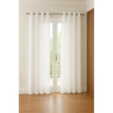 Imagem de Cortina Oxford Premium Para Sala E Quarto(BRANCO,2.20mt LARGURA x 1.40mt ALTURA)