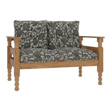 Imagem de Namoradeira 2 Lugares Madeira Maciça Liz Multimóveis Vcr7002 Floral Ci