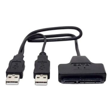 Imagem de Cabo Usb Para Hd Notebook Sata 2.5 Com Energia Pronta Entrega