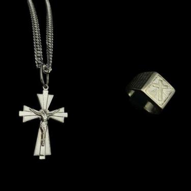 Imagem de Kit - Crucifixo (Corrente e Dedeira) I Prata 925 - realeza925, 23