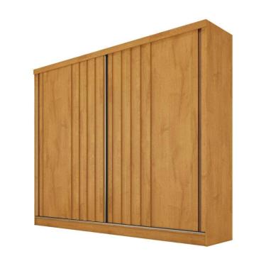 Imagem de Guarda Roupa Galati Ripado Sem Espelho 100% Mdf Mademarcs Peroba