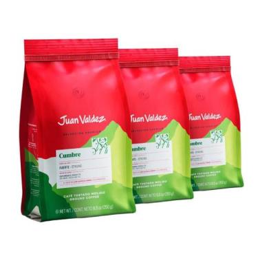 Imagem de Café Moído Colombiano Juan Valdez Cumbre 3 Pacotes de 250g