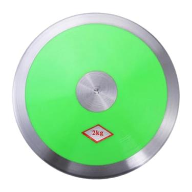 Imagem de KiBcsLic Disco de nylon de 2 kg para atletismo, ideal para iniciantes, para treinamento atlético na praia, faculdade e atividades ao ar livre, Verde