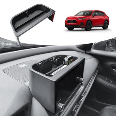 Imagem de RUNROAD Bandeja organizadora de armazenamento de painel compatível com acessórios Honda HR-V 2023 2024 2025 2026, organizador de console central para HR V atrás da tela caixa de armazenamento para